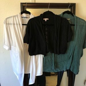 Lot of 3 cardigans/shrugs/jumpers